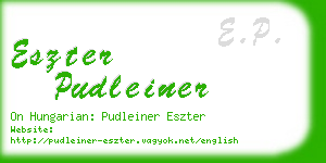 eszter pudleiner business card